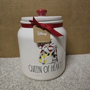 Disney Queen of Hearts Rae Dunn Alice in Wonderland Canister Villain Cookie Jar